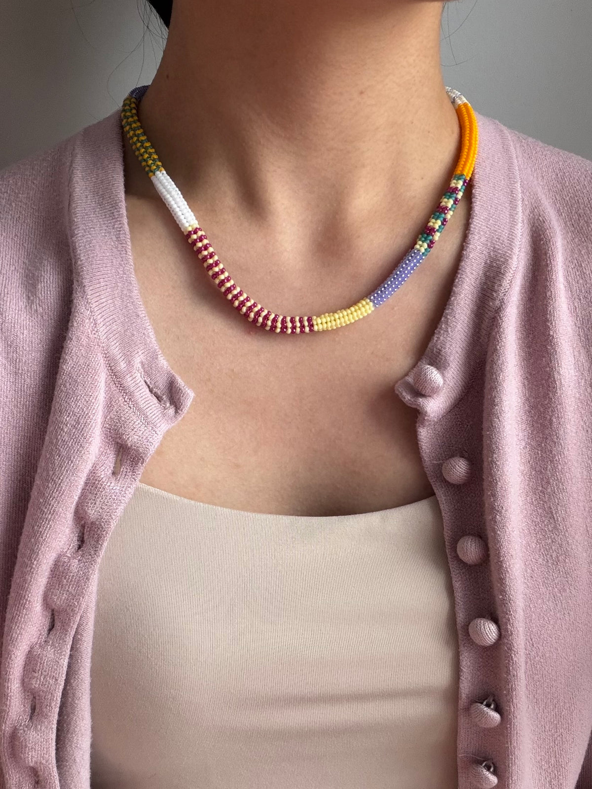 Jellybean Party Beaded Necklace