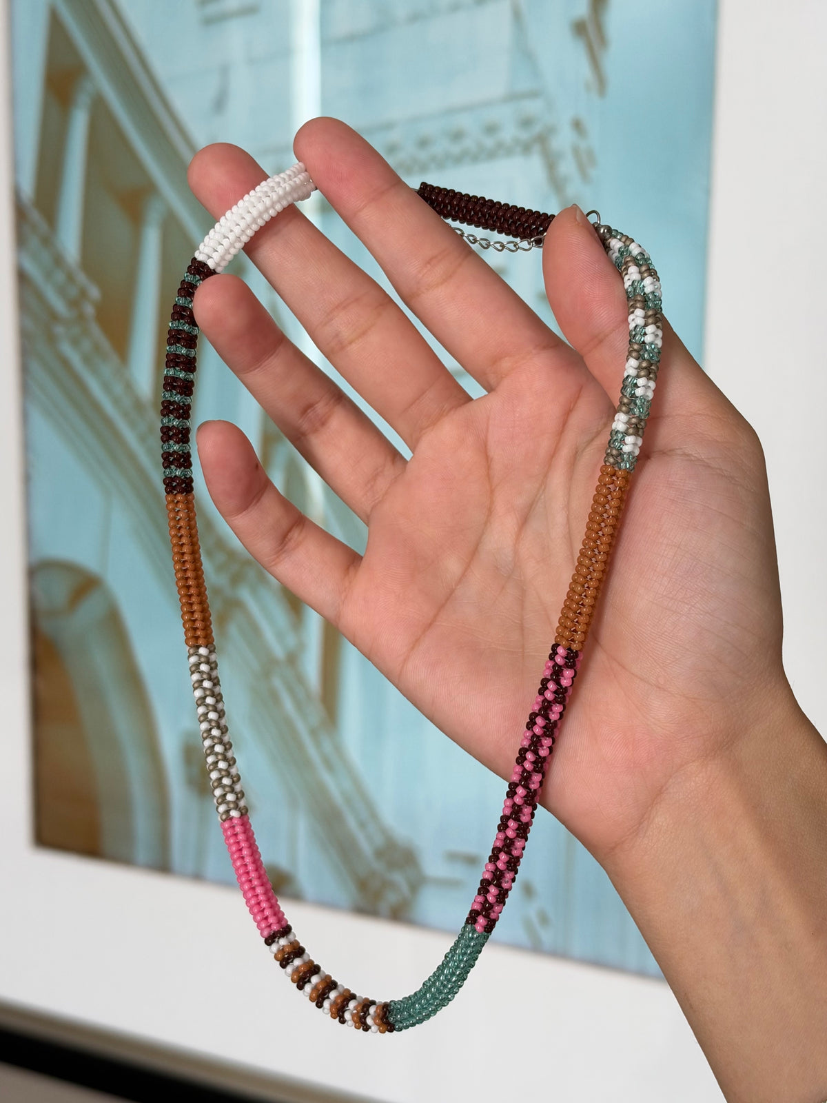 Rosewood Garden Beaded Necklace
