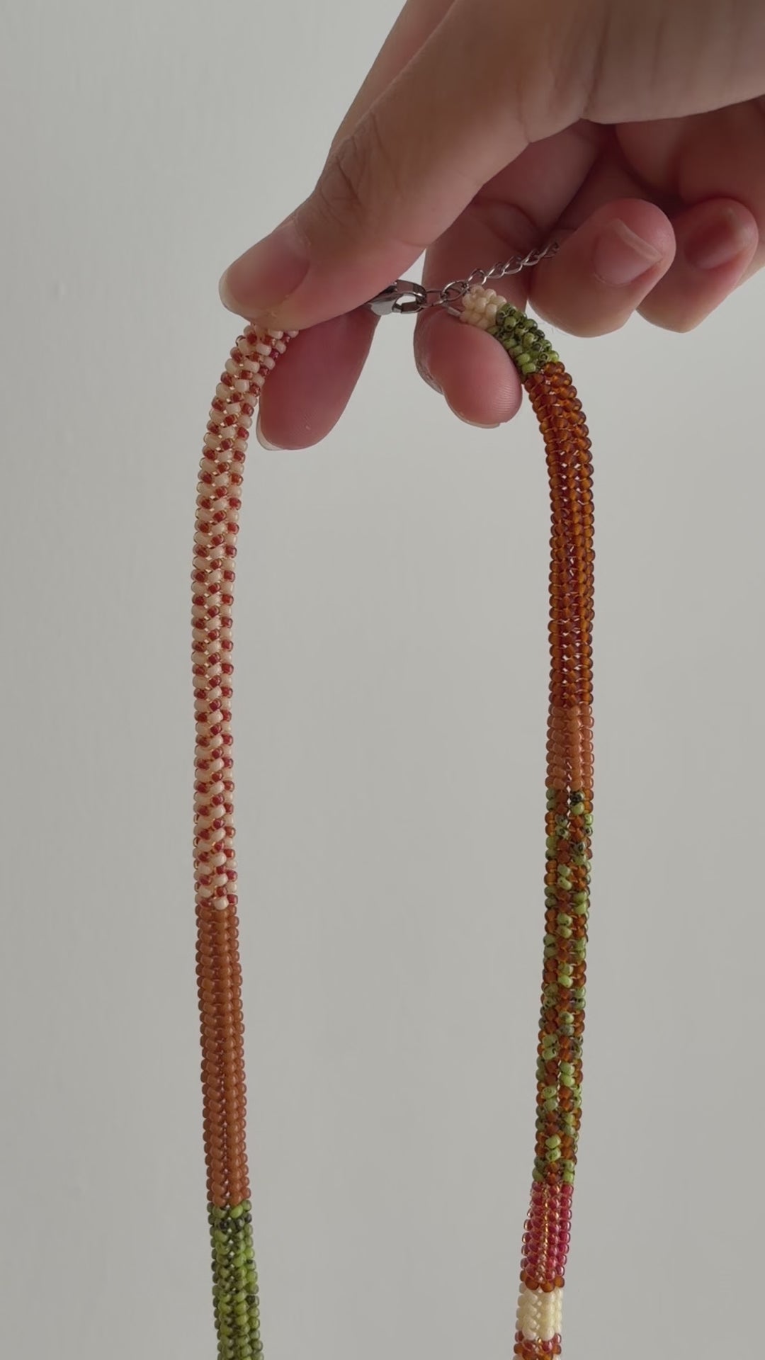 Pistachio Patch Beaded Necklace
