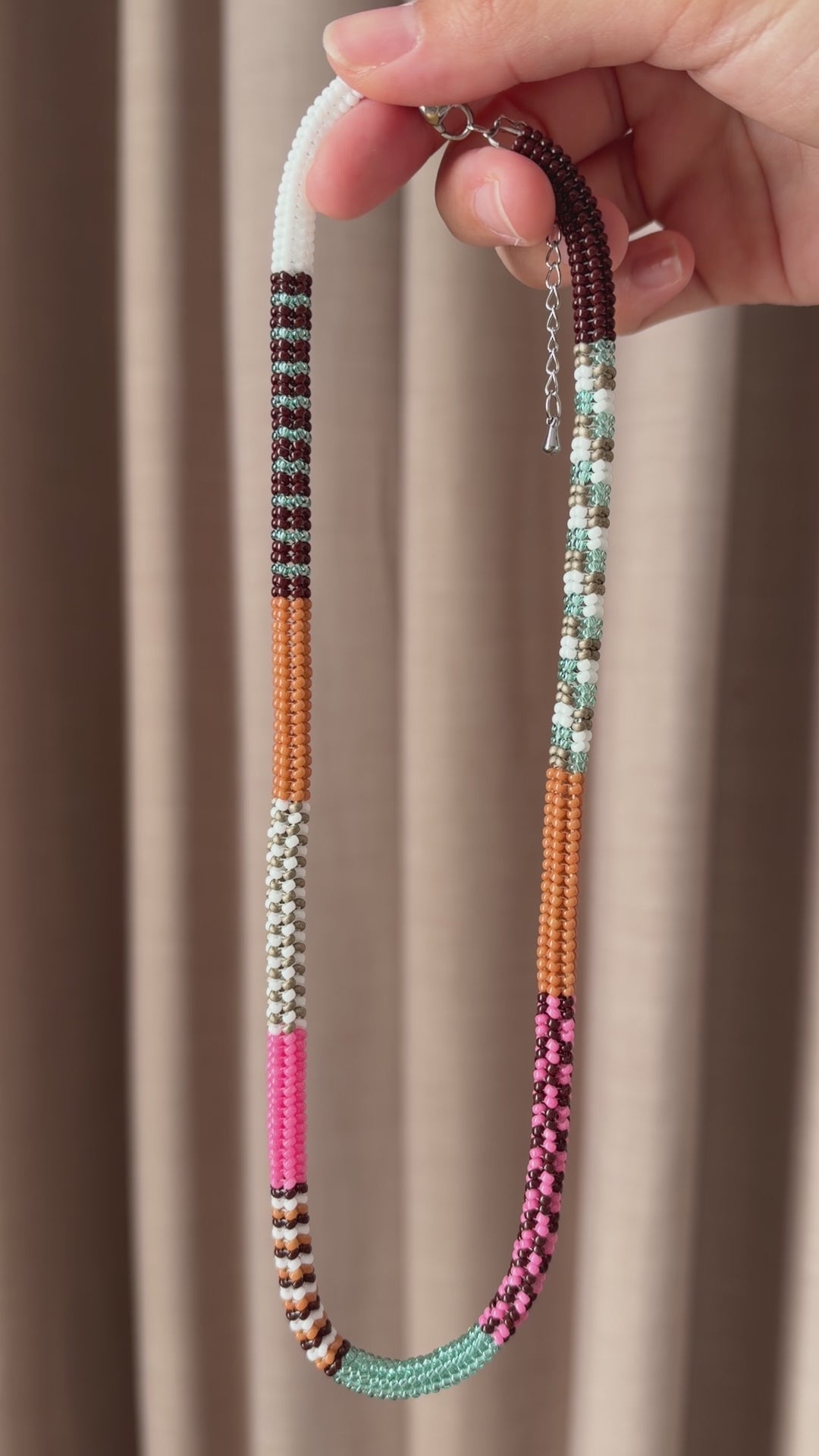 Rosewood Garden Beaded Necklace